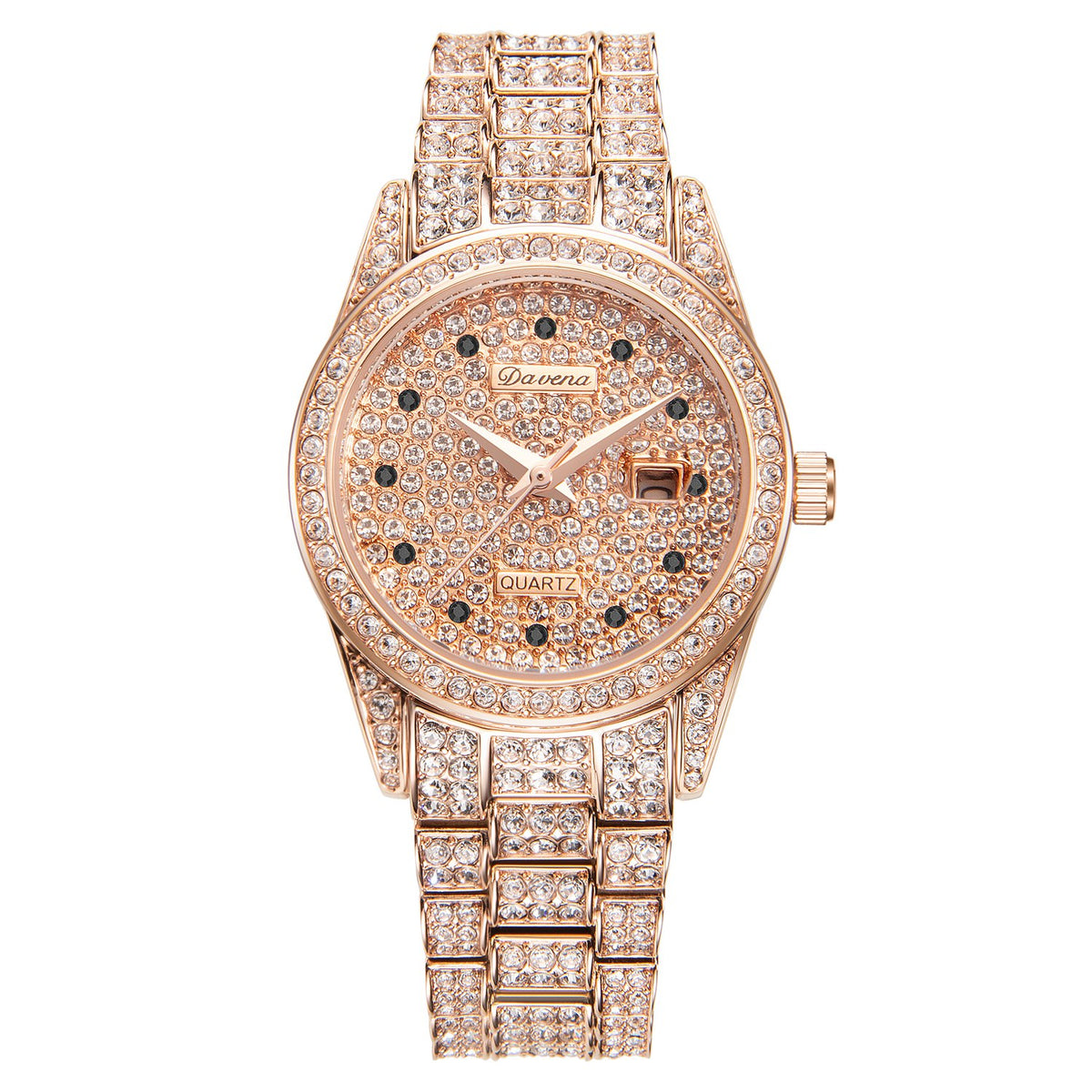 Women Bling Iced Out Watch Crystal Watch – Davena watches